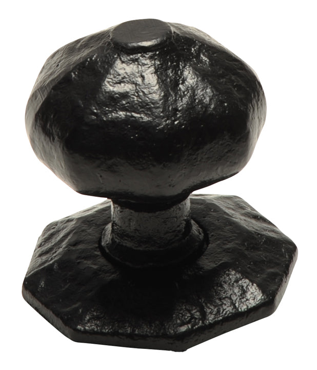 Black Antique Octagonal Centre Door Knob 70mm 3064