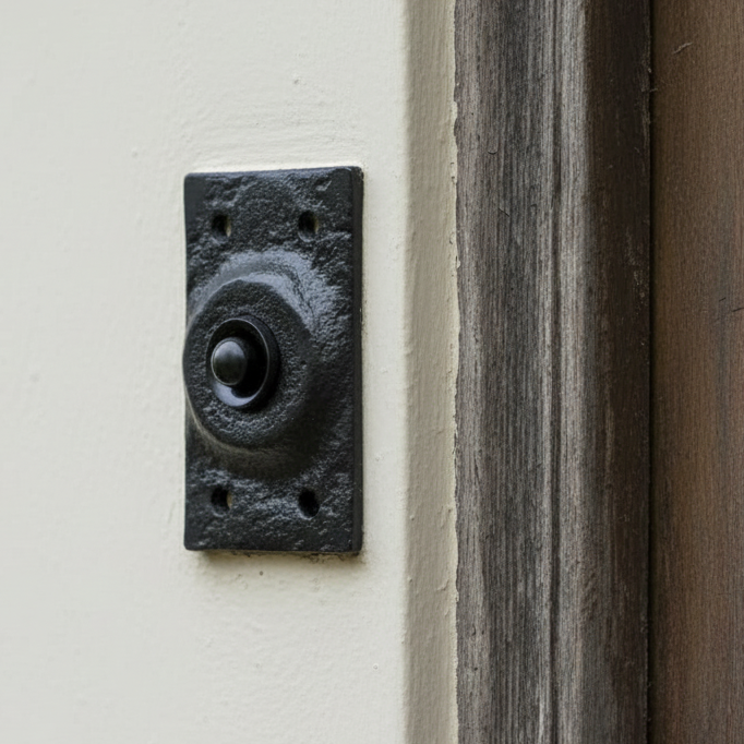 Black Antique Bell Push 77x44mm 4748