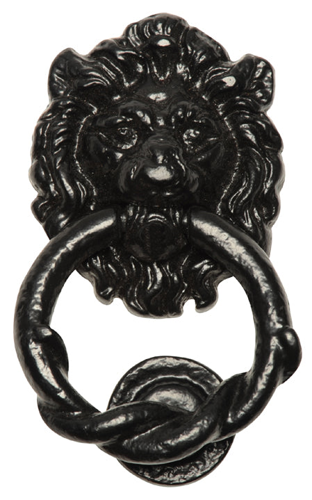 Black Antique Lion Door Knocker 101mm 4896