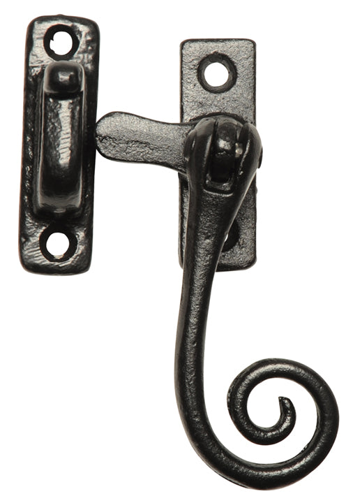 Smooth Black Iron Monkey Tail Casement Fastener 145