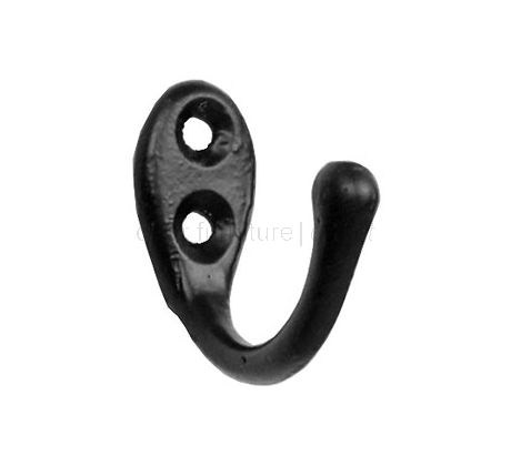Black Iron Single Coat Hook 357