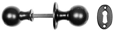 Smooth Black Iron Ball Door Knobs 44mm C387