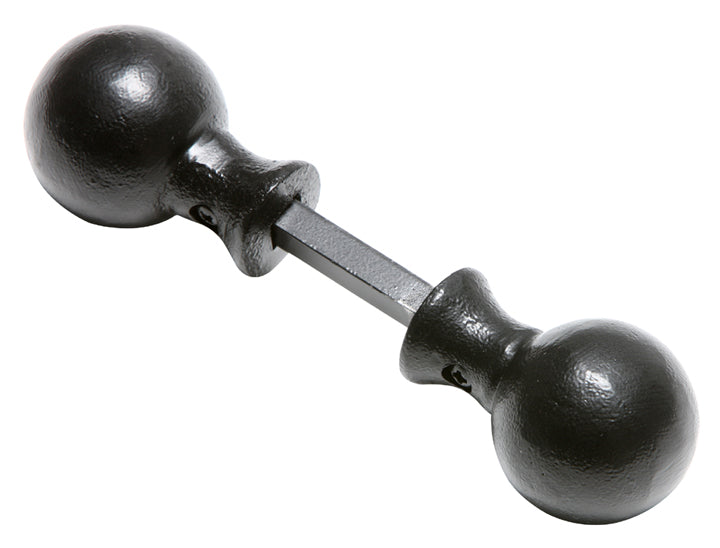 Smooth Black Iron Ball Door Knobs 44mm C387