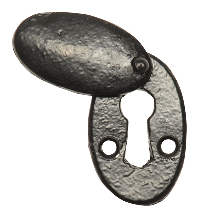 Smooth Black Iron Covered Escutcheon 3045