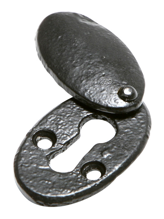 Smooth Black Iron Covered Escutcheon 3045