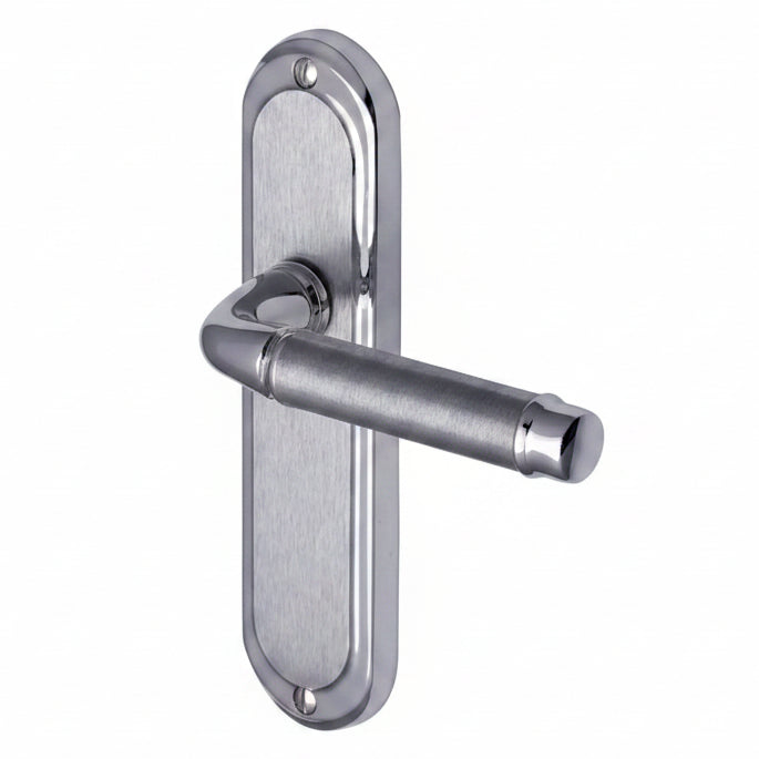 Saturn Straight Lever Dual Finish Chrome Latch Door Handles
