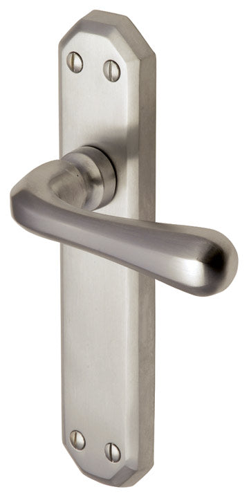 Charlbury Contoured Lever Satin Nickel Latch Door Handles
