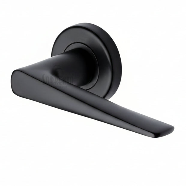Sorrento SC-2059-BLK Amalfi Matt Black Lever on Rose Door Handles