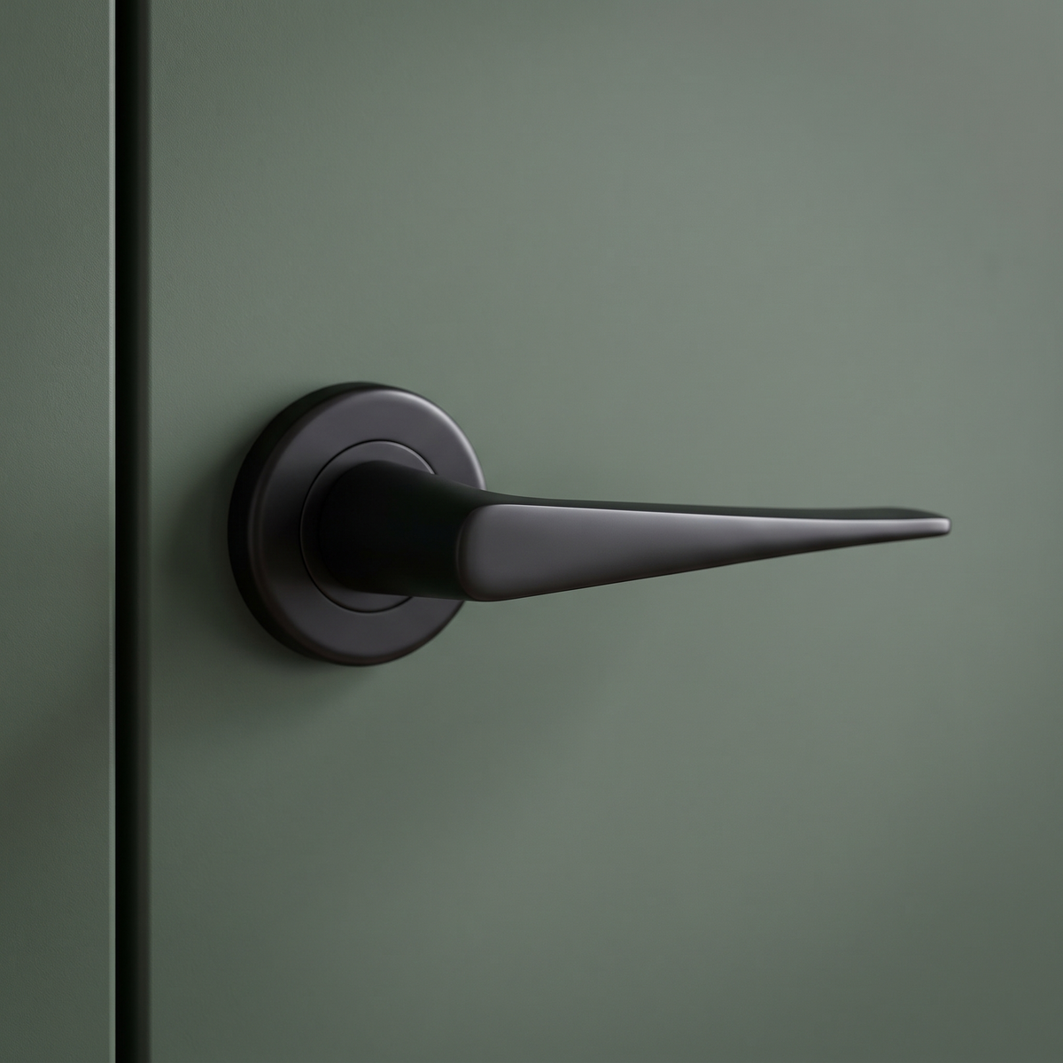 Sorrento SC-2059-BLK Amalfi Matt Black Lever on Rose Door Handles