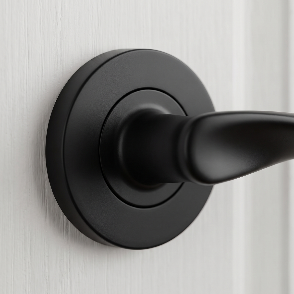 Sorrento SC-2042-BLK Treviso Matt Black Lever on Rose Door Handles