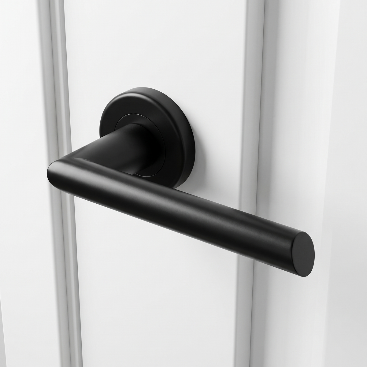 Sorrento SC-4692-BLK Mercury Matt Black Lever on Rose Door Handles