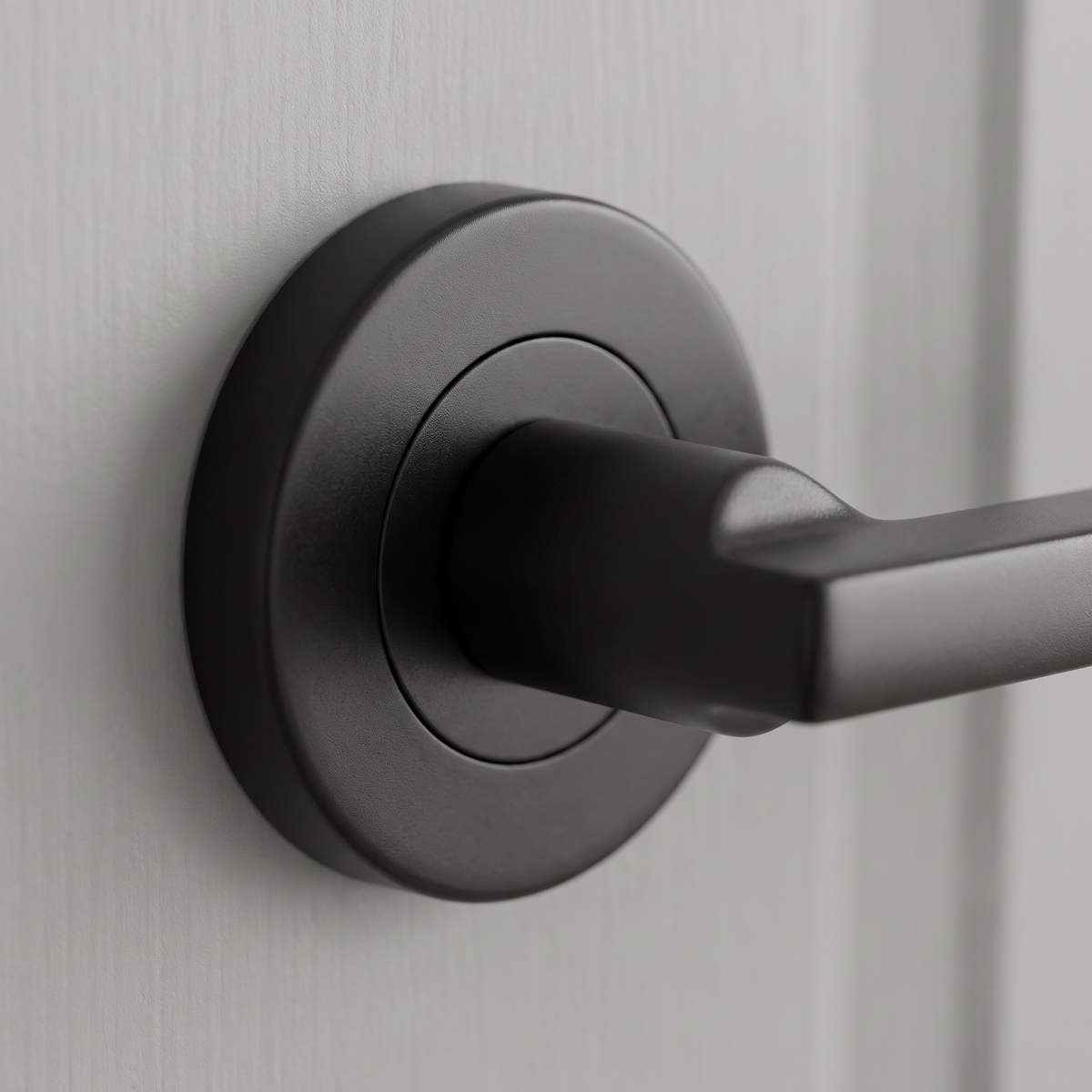 Sorrento SC-7580-BLK Vector Matt Black Lever on Rose Door Handles