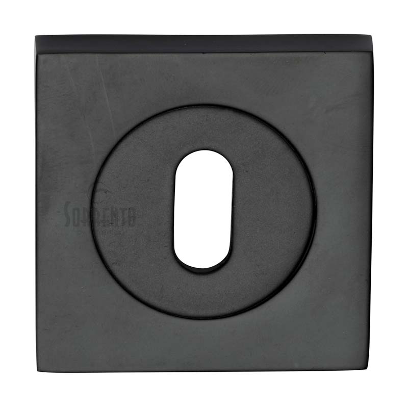 Sorrento SC-SQ0191-BLK Square Matt Black Key Hole Escutcheon 53mm