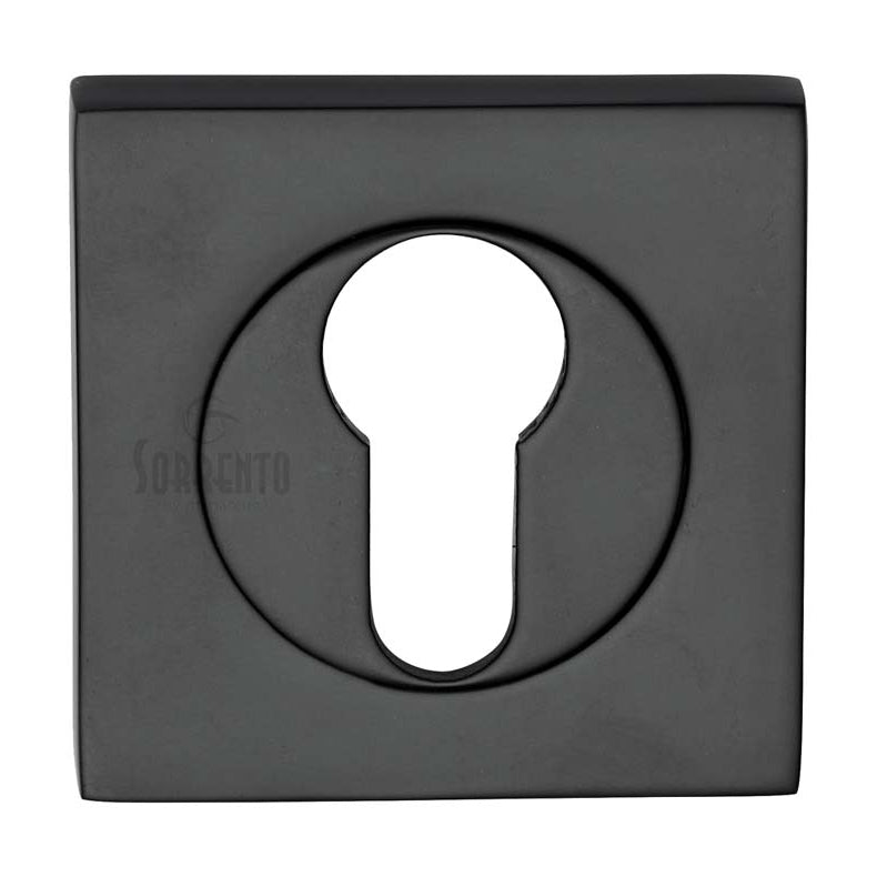 Sorrento SC-SQ0192-BLK Square Matt Black Euro Profile Escutcheon 53mm