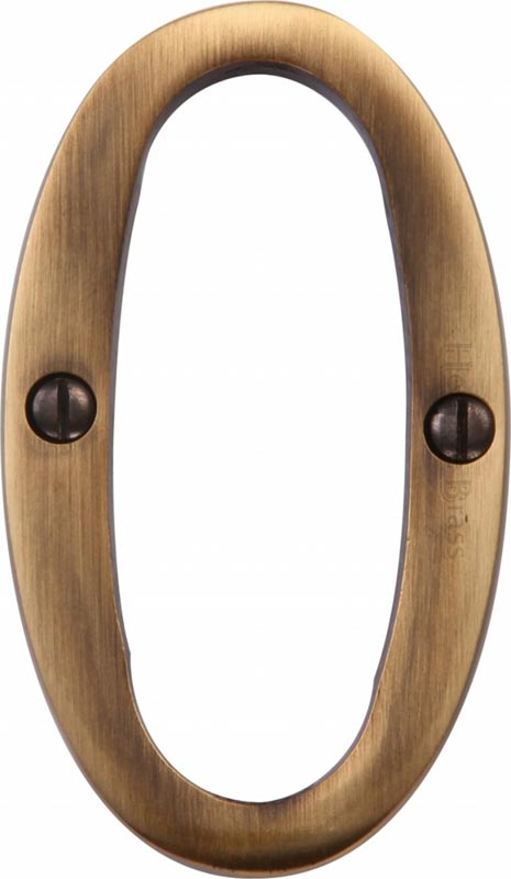 Heritage C1560 Antique Brass 3in (76mm) Numerals 0-9