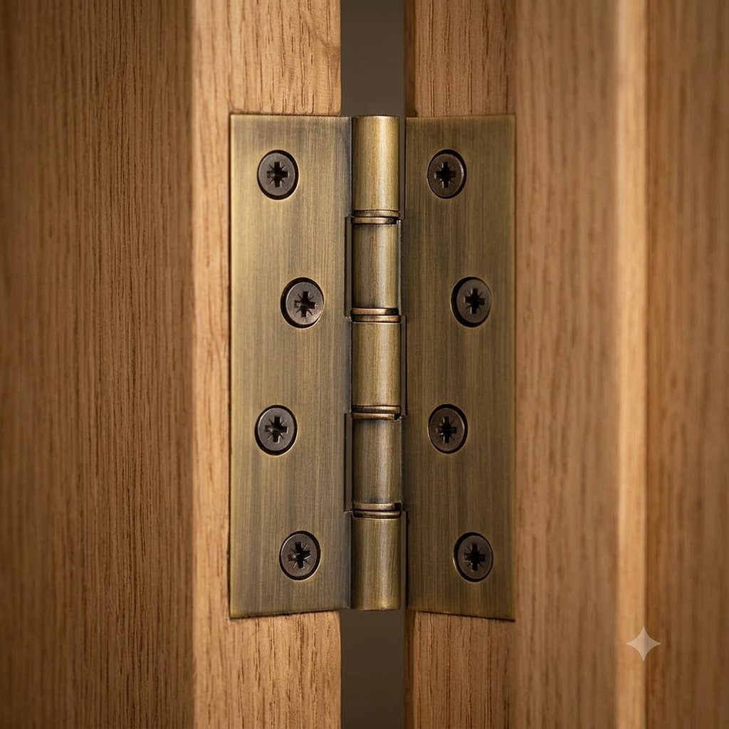Antique Brass Door Butt Hinges 102x67mm (4x2.5/8in) in Prs