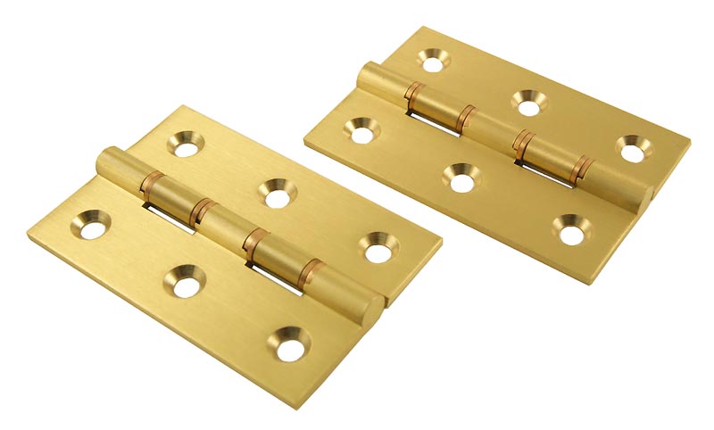 Satin Brass Butt Hinges 3x2in In Pairs