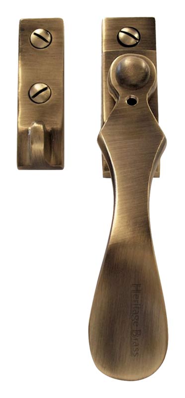 Heritage V1005 Antique Brass Locking Casement Fastener