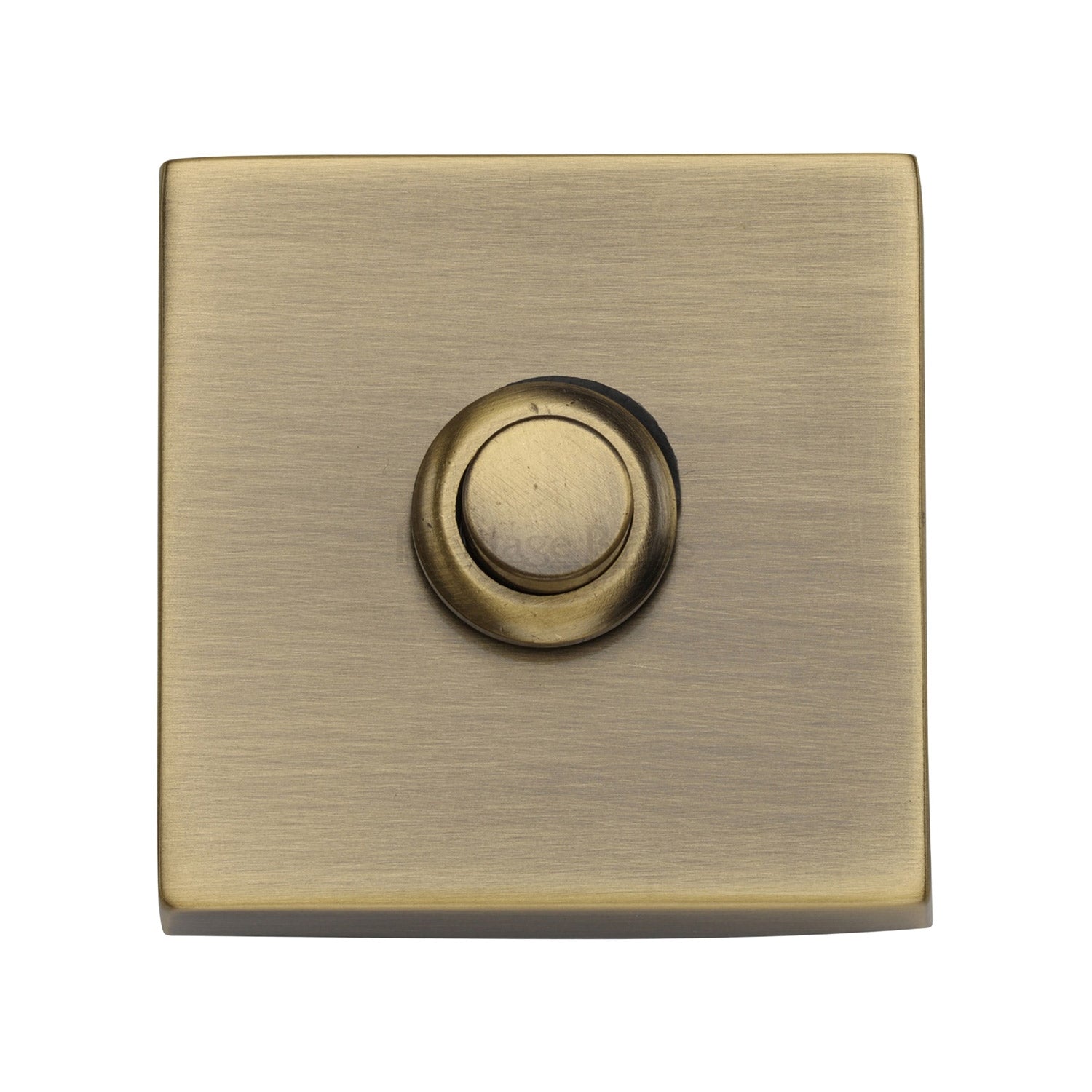 Heritage V1188 Antique Brass Square Bell Push 54mm
