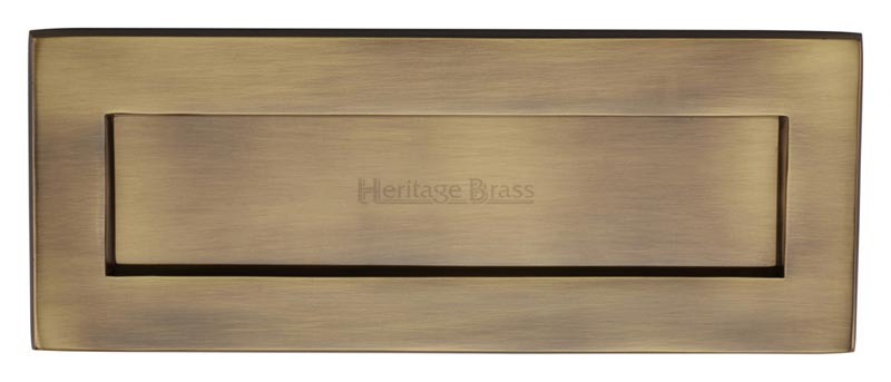 Heritage V850 Antique Brass Letter Box 254x102mm