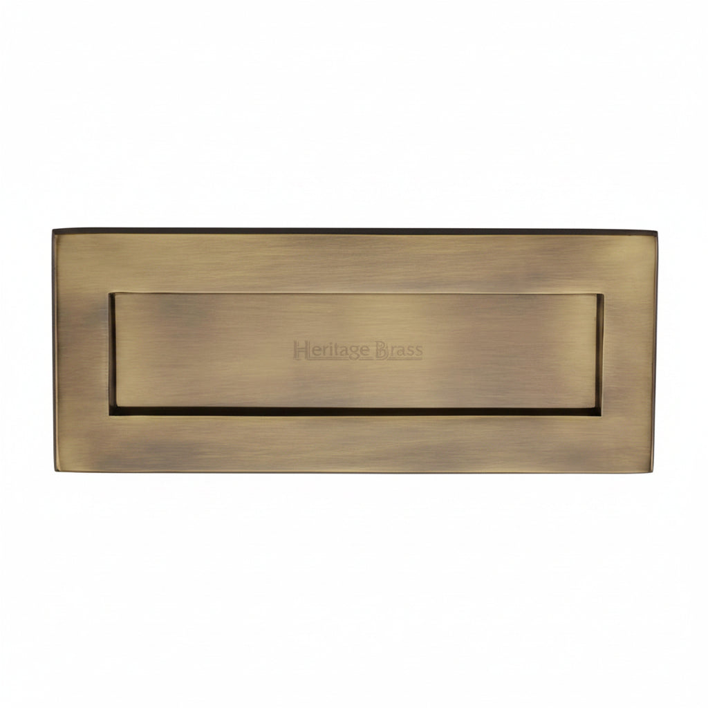 Heritage V850 Antique Brass Letter Box 305x102mm