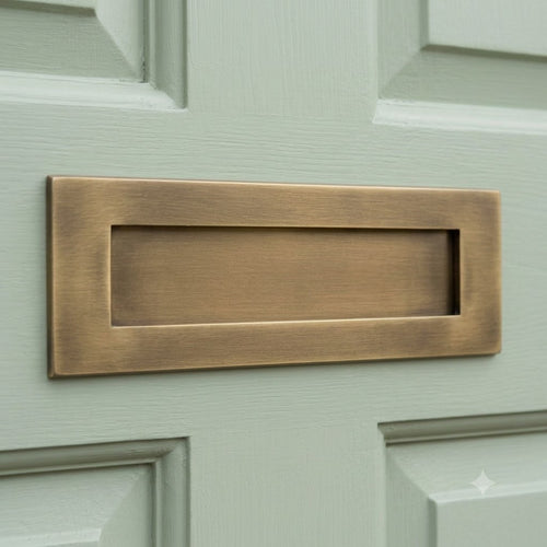 Heritage V850 Antique Brass Letter Box 305x102mm