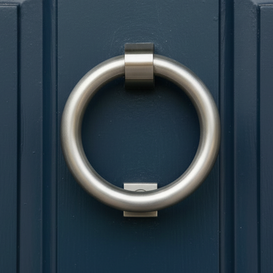 Heritage Satin Nickel Ring Door Knocker 107mm