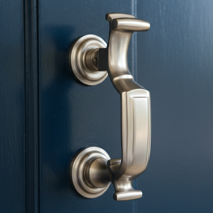 Heritage Satin Nickel Doctor Knocker 192mm