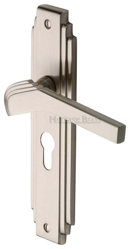 Tiffany Satin Nickel Art Deco 48mm EURO PROFILE Handles