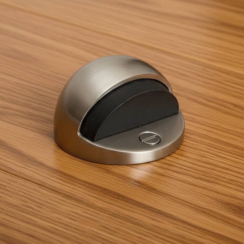 Satin Nickel Hooded Door Stop 47mm