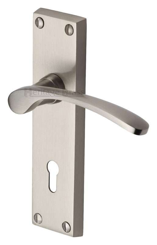 Heritage V4130 Satin Nickel Sophia Lock Handles