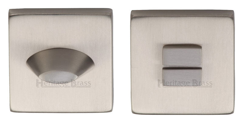 Heritage SQ4043 Satin Nickel Square Turn and Release 54mm