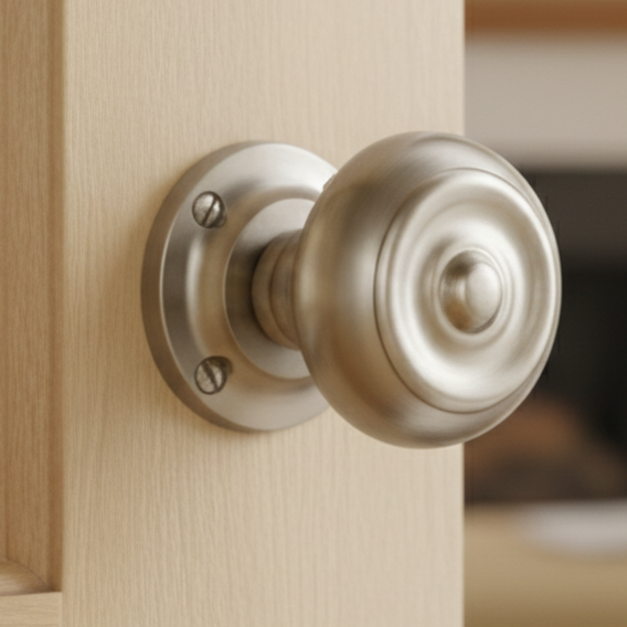 Heritage V872 Satin Nickel Aylesbury Door Knobs