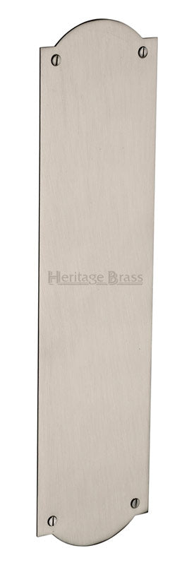 Heritage S640 Satin Nickel Shaped Door Push Plate 305x77mm