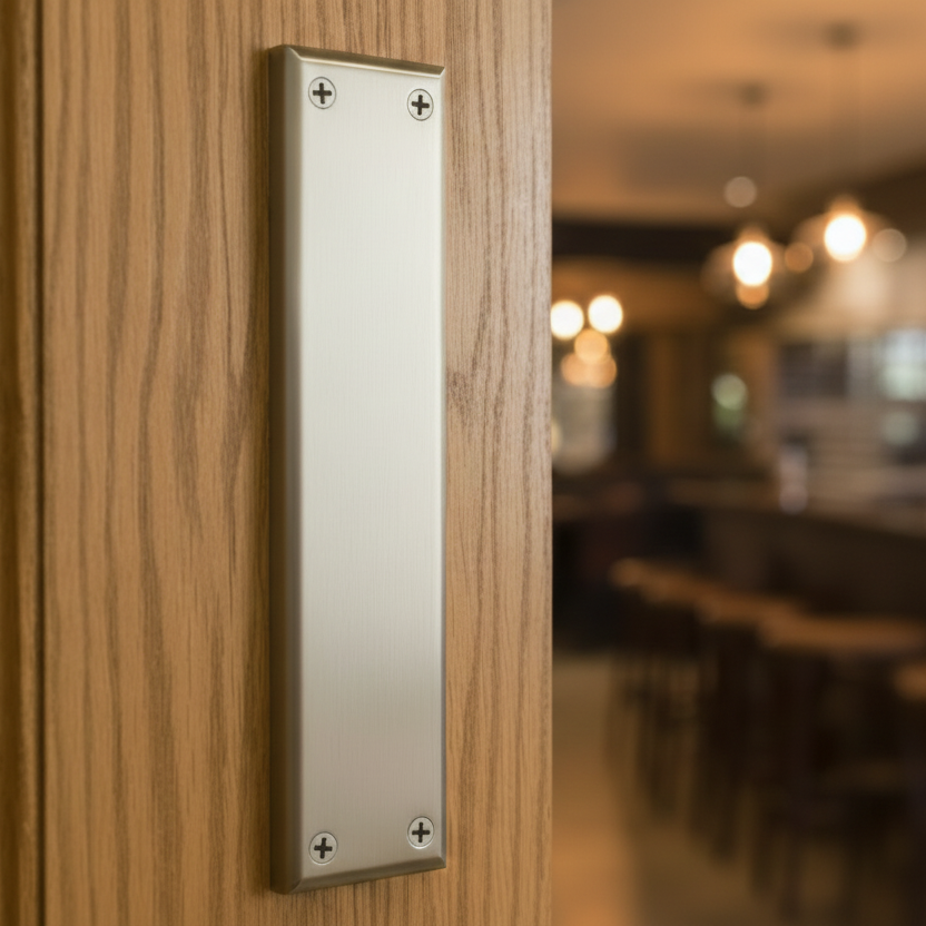 Heritage V743 Satin Nickel Heavy Door Push Plate 282x63mm