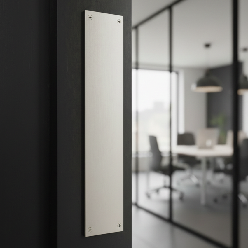 Heritage V740 Satin Nickel Finger Plate 350x76mm