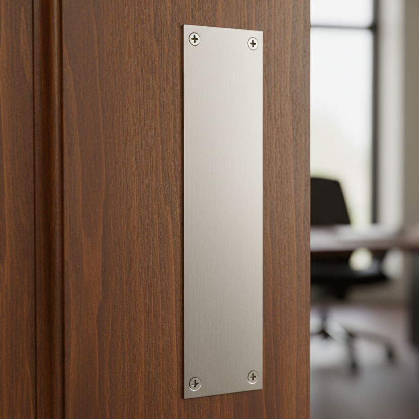 Heritage V740 Satin Nickel Plain Door Push Plate 305x76mm
