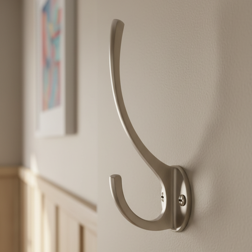 Heritage V1050 Satin Nickel Hat and Coat Hook 130mm
