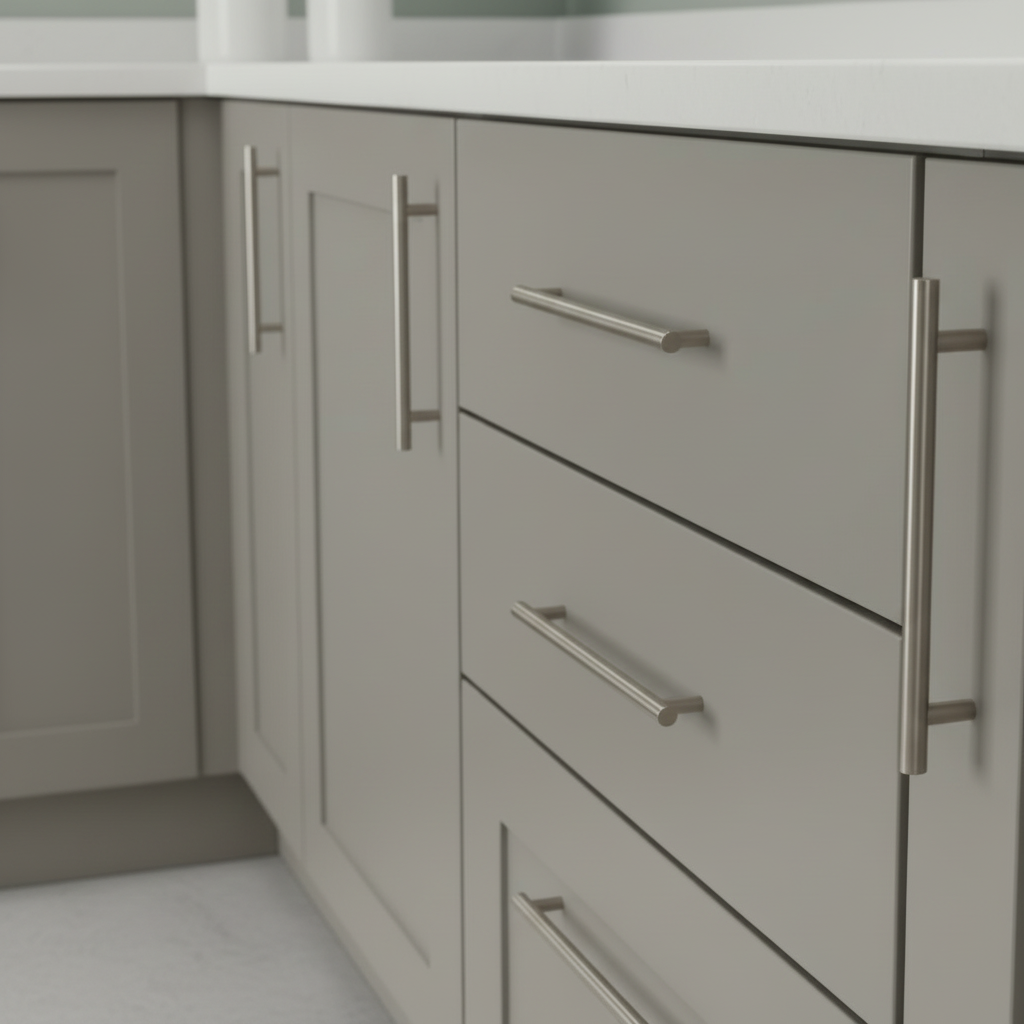 Heritage C0361 Satin Nickel T-Bar Cabinet Handle 267mm