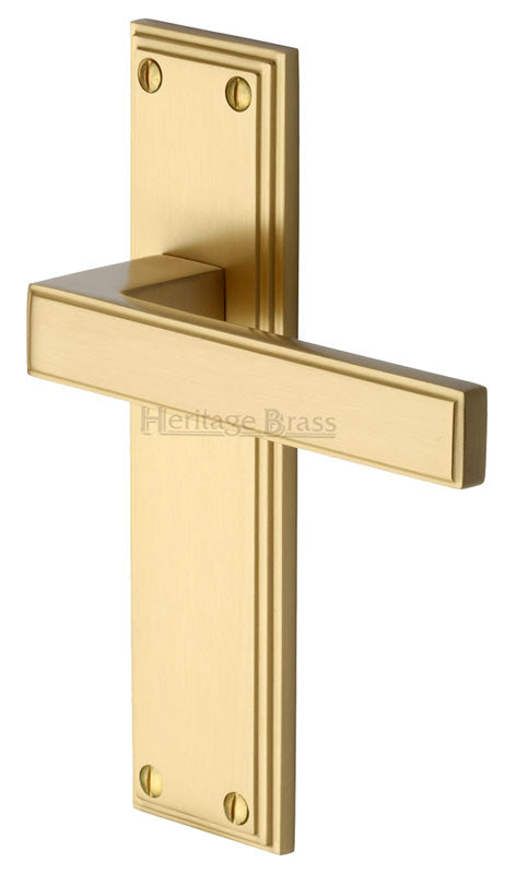 Heritage ATL5710 Satin Brass Atlantis Latch Door Handles