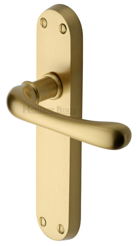 Heritage LUN5310 Satin Brass Luna Latch Door Handles
