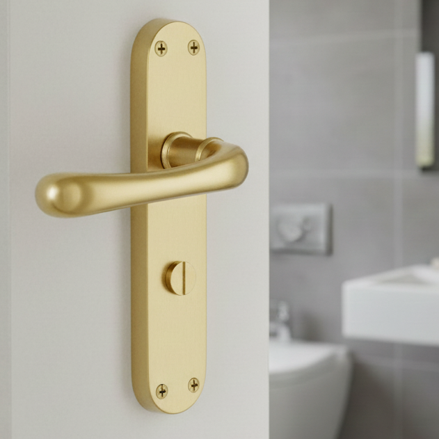 Heritage LUN5330 Satin Brass Luna Bathroom Door Handles