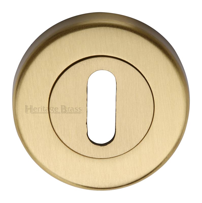 Heritage V4000 Satin Brass Key Escutcheon 53mm