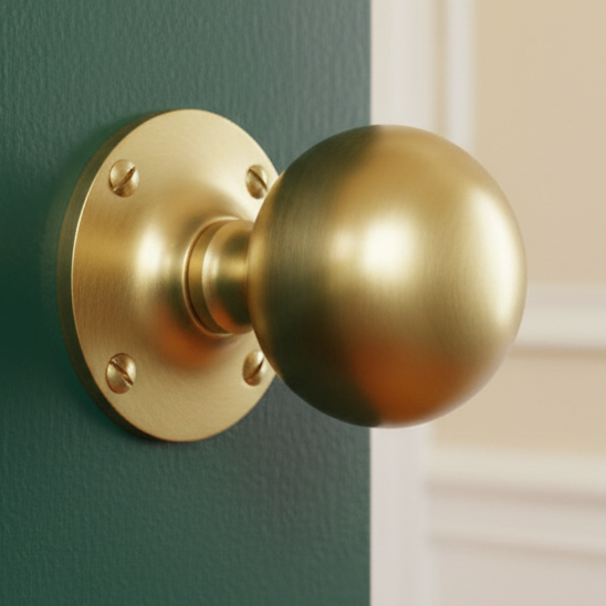 Heritage WES970 Satin Brass Westminster Door Knobs