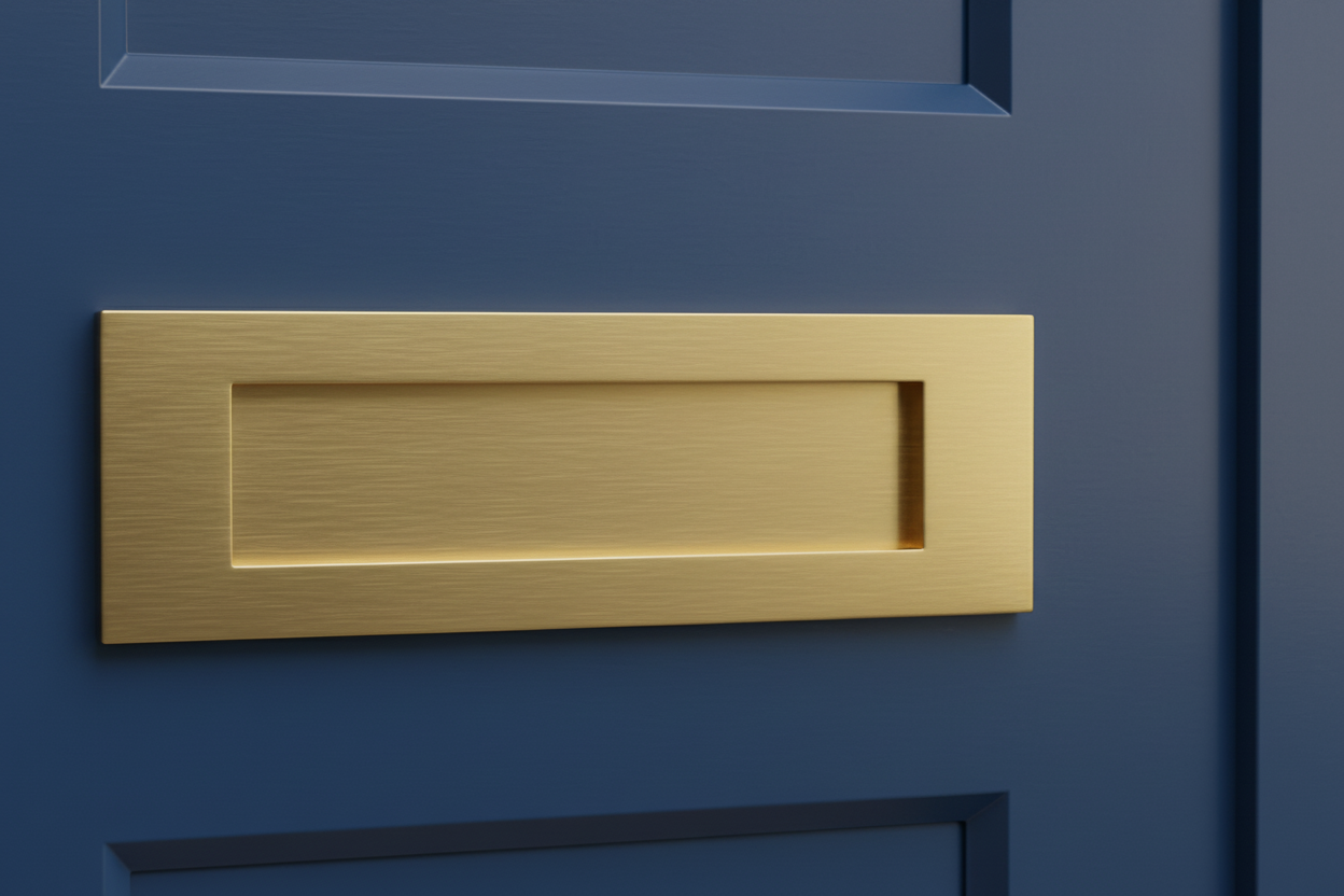 Heritage V850 Satin Brass Letter Box 331x80mm