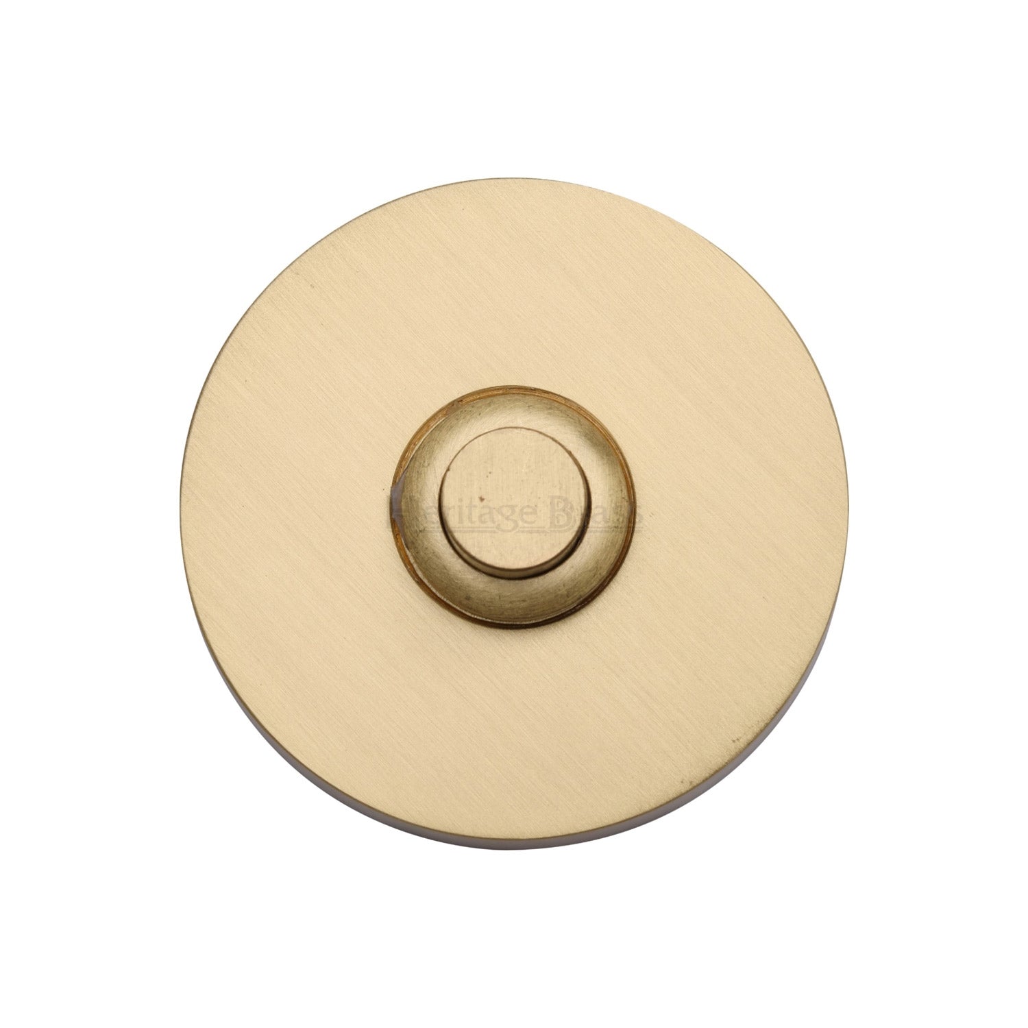 Heritage V1184 Satin Brass Round Bell Push 53mm