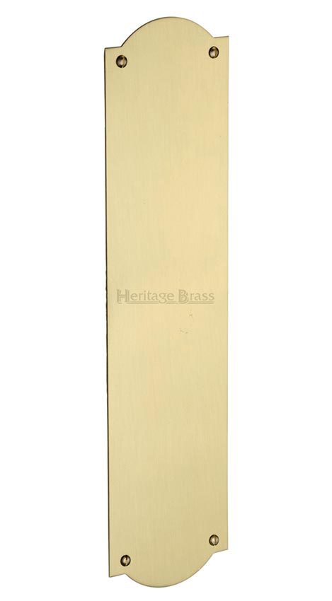 Satin Brass S640 Shaped Finger Plate 305x77mm