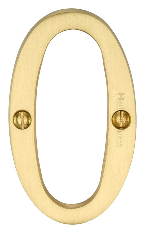 Heritage C1560 Satin Brass 76mm (3in) Door Numbers