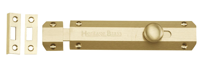 Heritage C1685 Satin Brass Flat Door Bolt 152mm (6in)