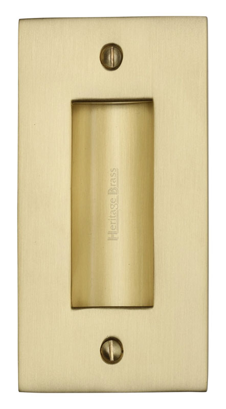 Heritage C1820 Satin Brass Flush Pull Handle 102x51mm